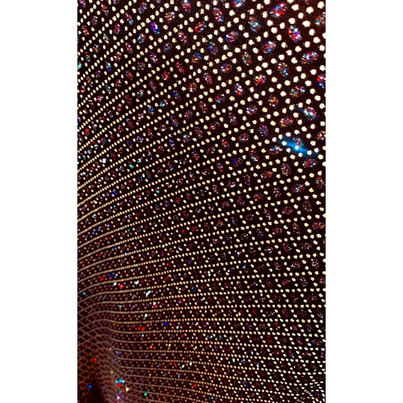 Vintage Jeffrey & Dara Evenings by Tom Barra Colorful Glitter Sequin Rouched Top - Picture 11 of 11